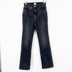 J. Crew Curvy Full Length Demi-Boot Jeans in Washed Black